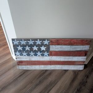 Rustic American Flag Wall Art